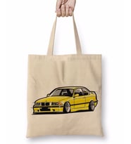 Bmw Stanced out E36 Yellow Bez Çanta Uzun Saplı