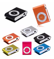 Mini Mp3 Player Renkli Müzik Çalar +Kulaklık +Şarj Kablo (Mavi)