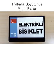 Metal Plakalık Boyutunda Elektrikli Bisiklet Tabelası