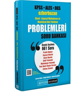 Pegem Yayınları Kpss Ales Dgs Ezberbozan Sözel-Sayısal Muhakeme Ve Mantıksal Akıl Yürütme Problemleri Soru Bankasım