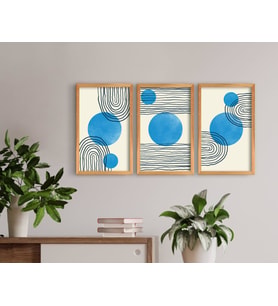 BK Home Dekoratif 3’lü Retro Ahşap Tablo-21