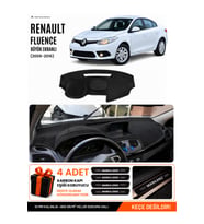 RENAULT FLUENCE BÜYÜK EKRANLI (2009-2016) Uyumlu Torpido Örtüsü Torpido Kılıfı - Siyah