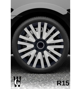 Chevrolet Evanda 15 İnç Jant Kapağı (4 ADET) Siyah Gri C108