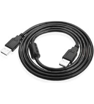 4852 1 Metre İki Ucu Erkek Usb Uzatma Kablosu 1 Metre Uzatıcı İki Ucu Erkek Parazit önleyici filtre 12Mbps ileetişim hızı 2xAWG24 2xAWG28