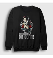 Presmono Unisex Siyah Kommt Die Sonne Rammstein Sweatshirt 437401tt