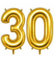 30 Rakam Folyo Balon Altın Rengi (76 cm)