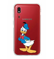 Samsung Galaxy A2 Core  Kamera Korumalı  Kapak Donald Duck Tasarımlı  Şeffaf Kılıf