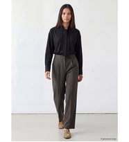 LCW Modest Siyah Geniş Paça Pileli Kadın Kumaş Pantolon