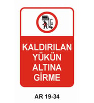 İŞ GÜVENLİĞİ UYARI LEVHASI 1 ADET PVC 21 X 29CM