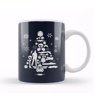 Top Gun Christmas Tree Silhouette Kupa Bardak Porselen