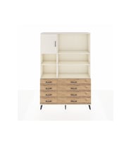 Arges Dolap 7 Raflı 8 Çekmeceli Tek Kapaklı  132x30x195 Aytaşı-Aytaşı/Çam