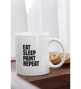 Eat Sleep Paint Repeat Baskılı Kupa Bardak
