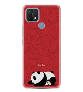 Oppo A15S Kılıf Resimli Desenli Silikon Platinium Series Sleeping Panda 1810