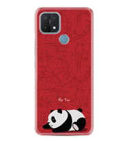 Oppo A15S Kılıf Resimli Desenli Silikon Platinium Series Sleeping Panda 1810