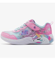 Skechers Unicorn Dreams Wishful Magic Kids Light Sneaker Cırt Cırtlı Işıklı Çocuk Ayakkabısı Pembe