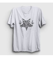 Presmono Unisex Beyaz Logo V2 Dark Funeral T-Shirt 136943tt (Beyaz)