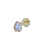 Damla Taşlı Gold Gümüş Tragus