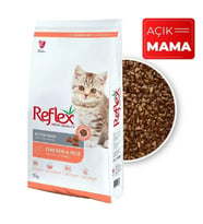 Reflex kitten tavuklu pirinçli yavru kedi maması 3 kg açık mama (Kahverengi)