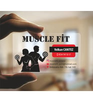 0.500 MİKRON ŞEFFAF BUZLU PVC KARTVİZİT - SPOR SALONU 2  - 500 ADET