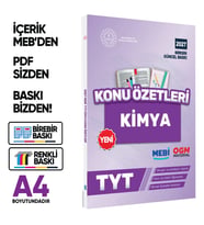 2027 YKS-TYT MEBİ-OGM Kimya Pratik Konu Özet Kitabı RENKLİ A4 Boyut Görsel Destekli BASKI ÜCRETİ