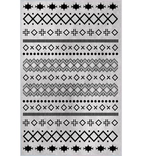 Eliana Home Baskılı, Yıkanabilir Kaymaz Taban Salon Halısı LNA1603 100x150 cm (Gri)