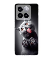 PrintiFy Xiaomi Mi 13 ile Uyumlu Kedi 2 Kamera Korumalı Şeffaf Kılıf