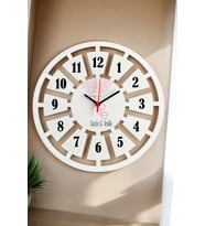 Love Şemsiye Duvar Saati 40cm (Beyaz)