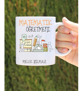 matematik öğretmeni özel tasarım kupa bardak