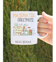 matematik öğretmeni özel tasarım kupa bardak