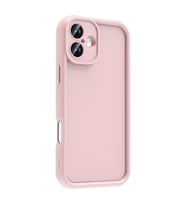 iPhone 16 Plus Kılıf Kamera Korumalı Ananas Silikon Kapak (Pembe)