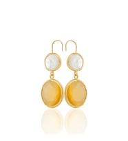 Kadir Jewellery 22 Ayar Altın Kaplama Kadın İnci Küpe -El İşçiliği Ve Hipoalerjenik Küpe