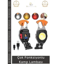 #KampLamba Çok Fonksiyonlu Anahtarlık 500 Lümen Güçlü Işık Mıknatıslı TypeC Şarj Outdoor Kamp Lamba