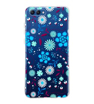 Huawei Honor View 20 Uyumlu Kapak Flowers Tasarımlı Şeffaf Silikon Kılıf