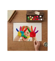 Renkli Parmaklar- Çocuk - Eğlence Tasarımı 240 parça Ahşap Puzzle Ahşap Kutuda MP00655