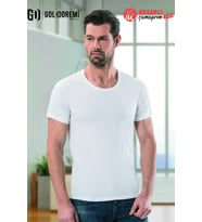 Anıt 1154 Premium Erkek Penye Pamuklu Bisiklet Yaka Fanila Atlet Tişört