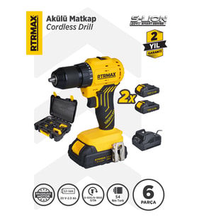 RTS5010 Şarjlı Matkap Kömürsüz 54 Nm 20V Çift Akü