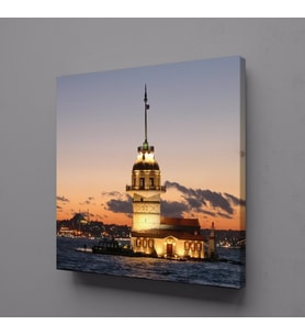 KIZ KULESİ İSTANBUL MANZARA KANVAS TABLO 60x60cm (Karışık)