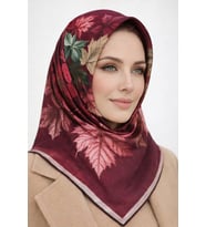 Soft Pamuk Eşarp-90 X 90 -06109 (Bordo)