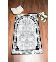 EVDEYA Dijital Baskılı Yıkanabilir Sade Desen Hediyelik Namazlık Seccade 70x130, SECCADE-39-GRİ, (Gri)