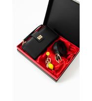 Givenza Kadın Premium Kutuda Çüzdan Kemer Çarm Seti (Siyah)