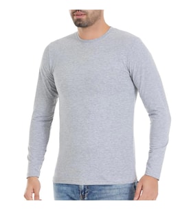 3 Adet Yıldız Erkek Likralı Uzun Kollu T-Shirt Fanila Gri 87