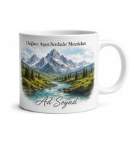 Tunceli Dağ ve Nehir Temalı Kupa Bardak - Özel Tasarım Hediye