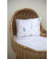 Müslin Desenli Nano Jel Bebek Yastık 35x45 cm (Mavi)