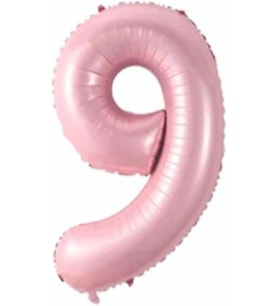 Açık Pembe Renk Rakam Folyo Balon 80 cm