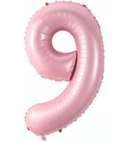 Açık Pembe Renk Rakam Folyo Balon 80 cm