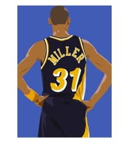 Reggie Miller Tablo Ahşap Poster Dekoratifya Geri Dön