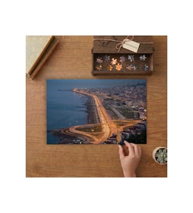 Trabzon Şehir Manzarası Tasarımı 240 parça Ahşap Puzzle Ahşap Kutuda MP02869