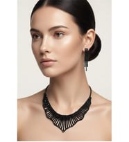 ZİRKON TAŞLI ABİYE KOLYE KÜPE SET