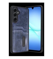 Galaxy A37 5g Sara Kartvizitli Deri Kılıf - Lacivert