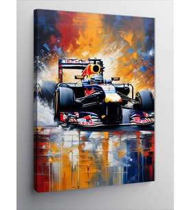 Kanvas Tablo Renkli Fon Formula 1